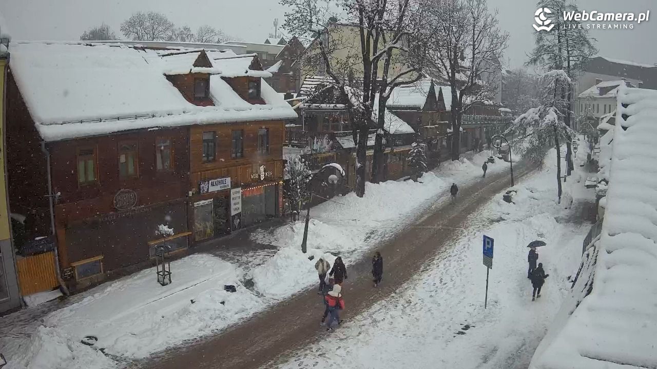 Krupówki Dolne - widok na deptak - 31 marzec 2026, 13:17