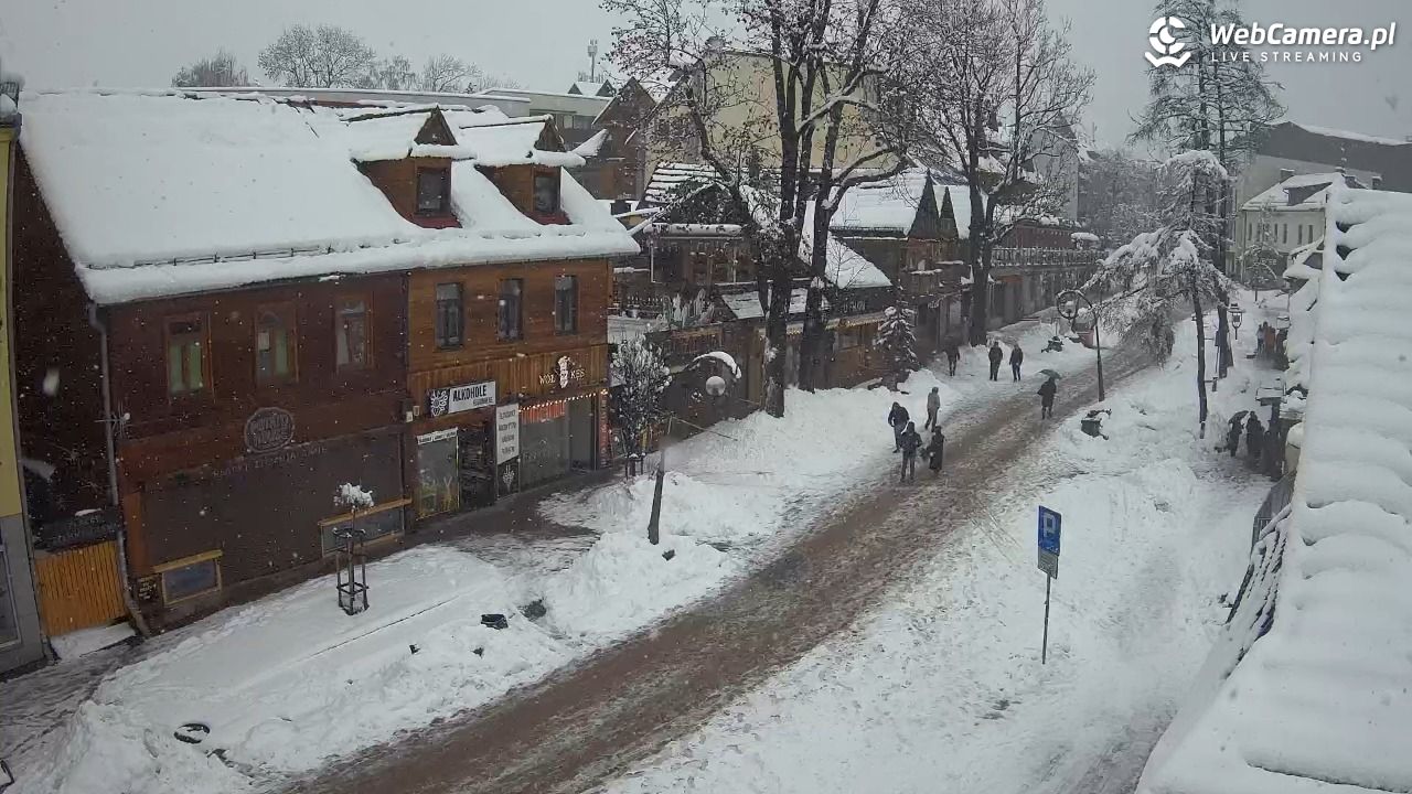 Krupówki Dolne - widok na deptak - 31 marzec 2026, 13:35