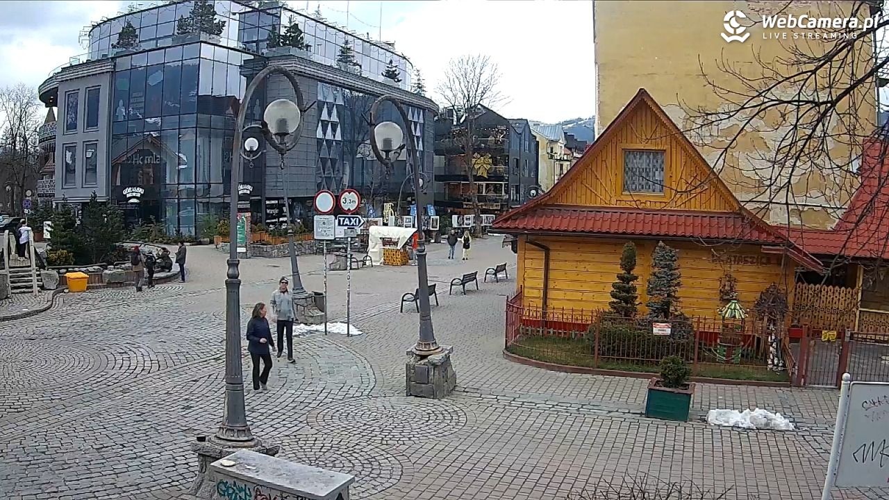 Widok na Krupówki w Zakopanem - 09 kwiecień 2026, 10:20