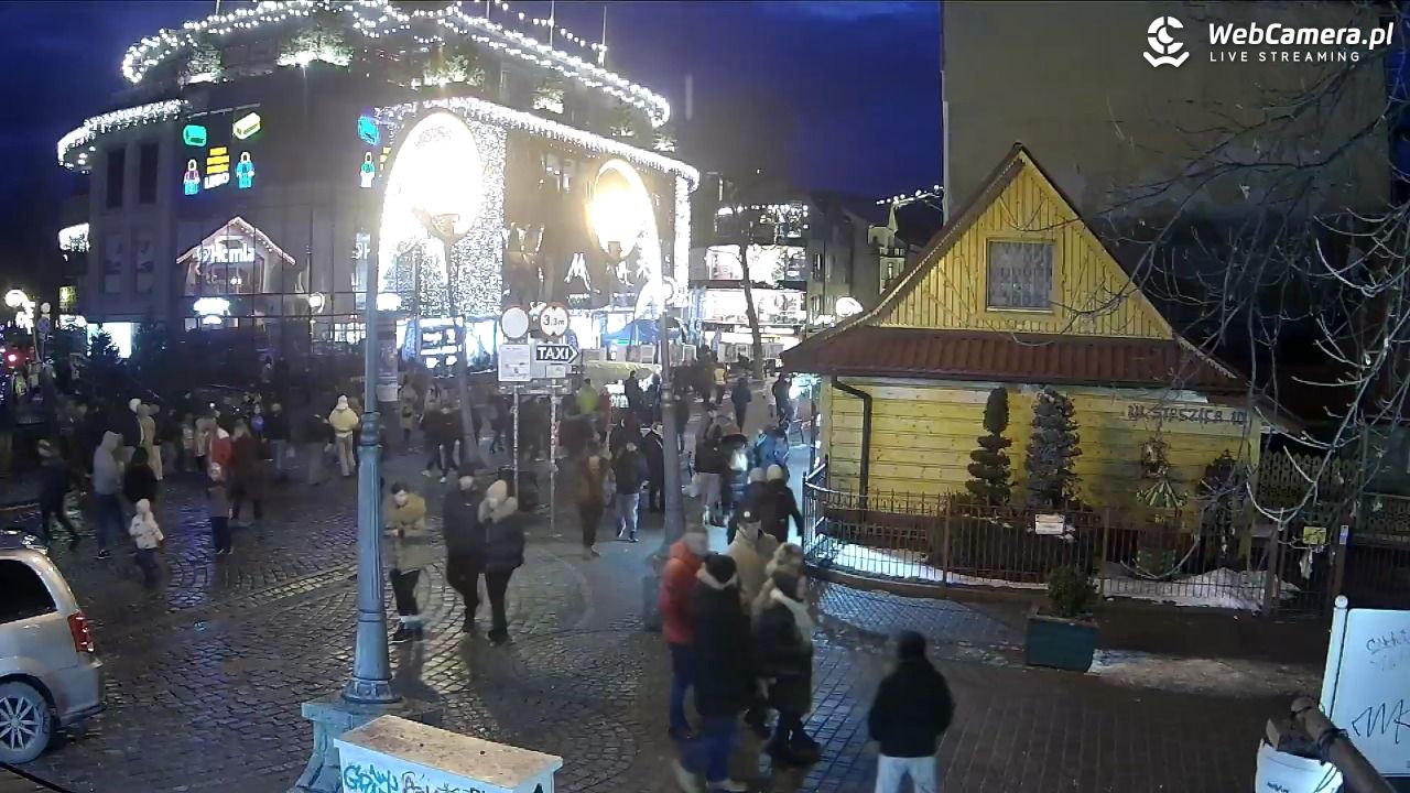 Widok na Krupówki w Zakopanem - 21 luty 2026, 17:47