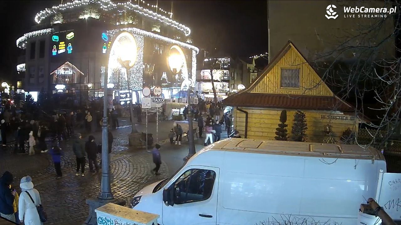 Widok na Krupówki w Zakopanem - 21 luty 2026, 18:16