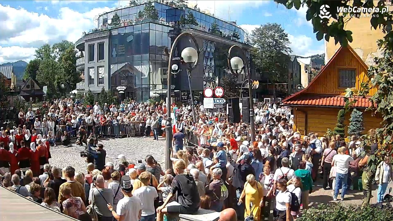 Widok na Krupówki w Zakopanem - 23 sierpień 2026, 12:45