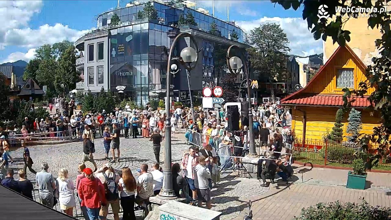 Widok na Krupówki w Zakopanem - 23 sierpień 2026, 11:26