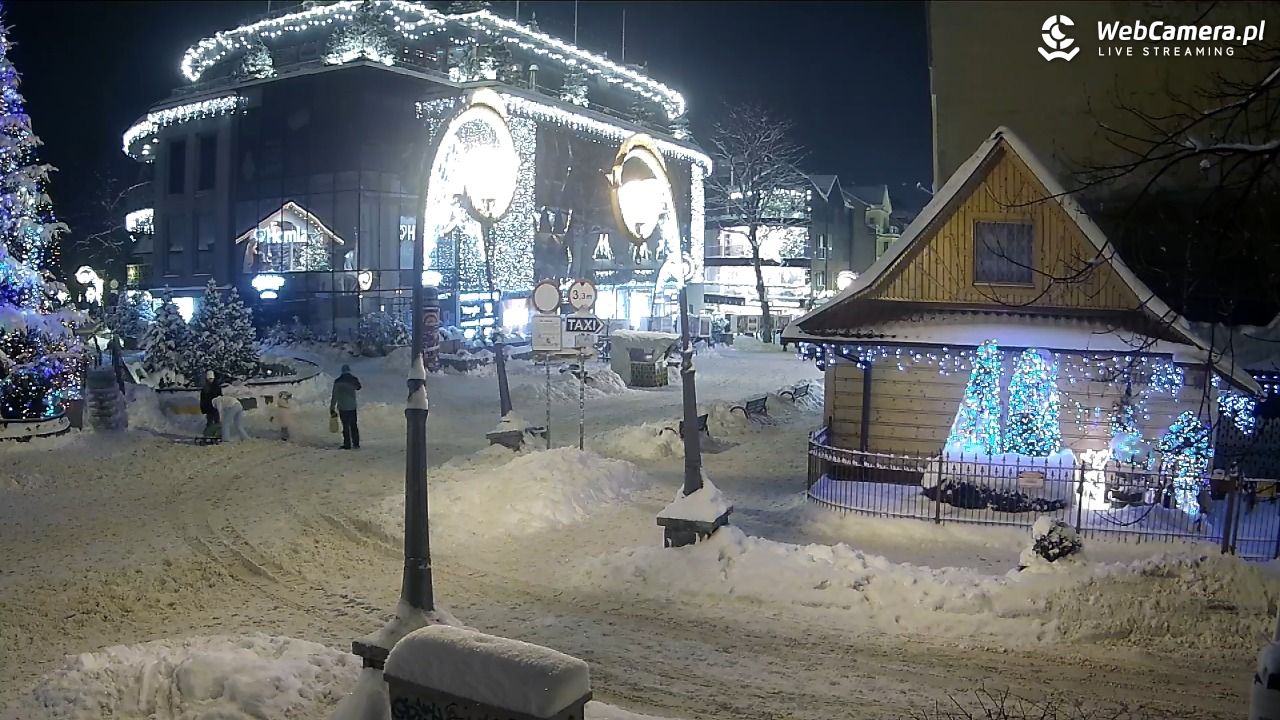 Widok na Krupówki w Zakopanem - 07 styczeń 2026, 22:00