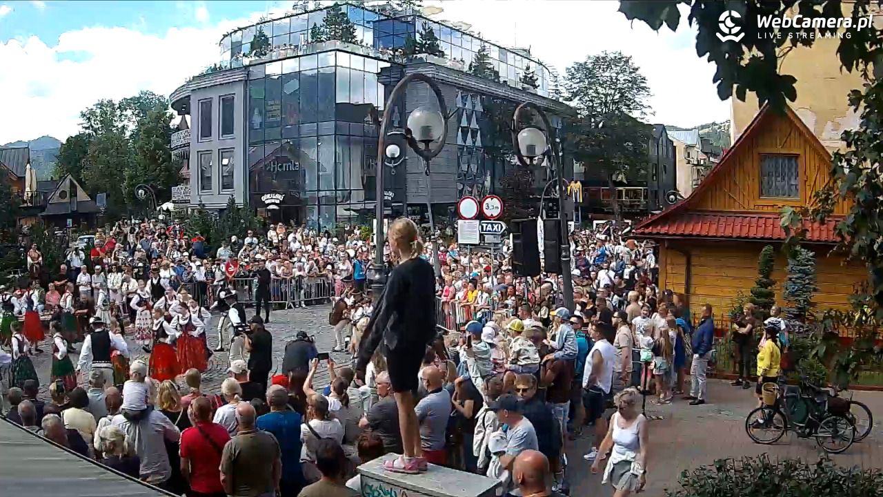Widok na Krupówki w Zakopanem - 23 sierpień 2026, 12:11