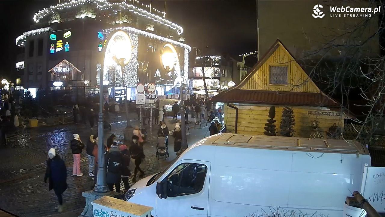 Widok na Krupówki w Zakopanem - 21 luty 2026, 18:29