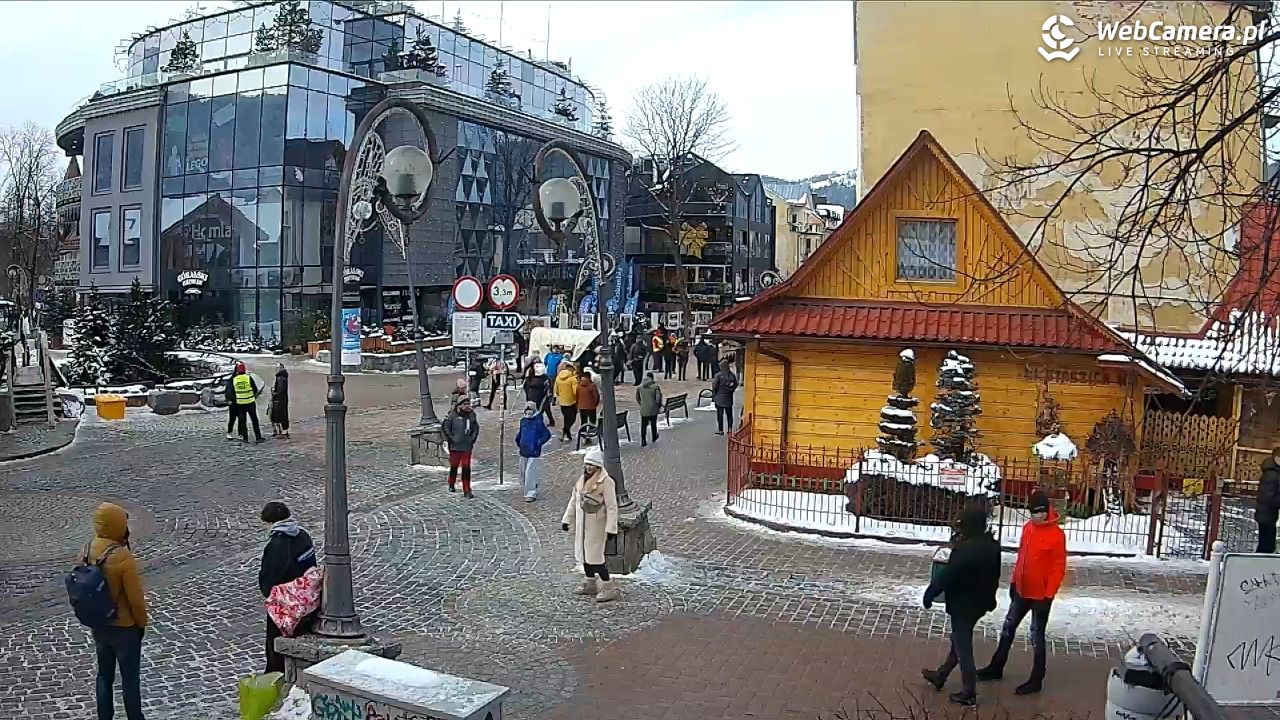 Widok na Krupówki w Zakopanem - 20 luty 2026, 11:08