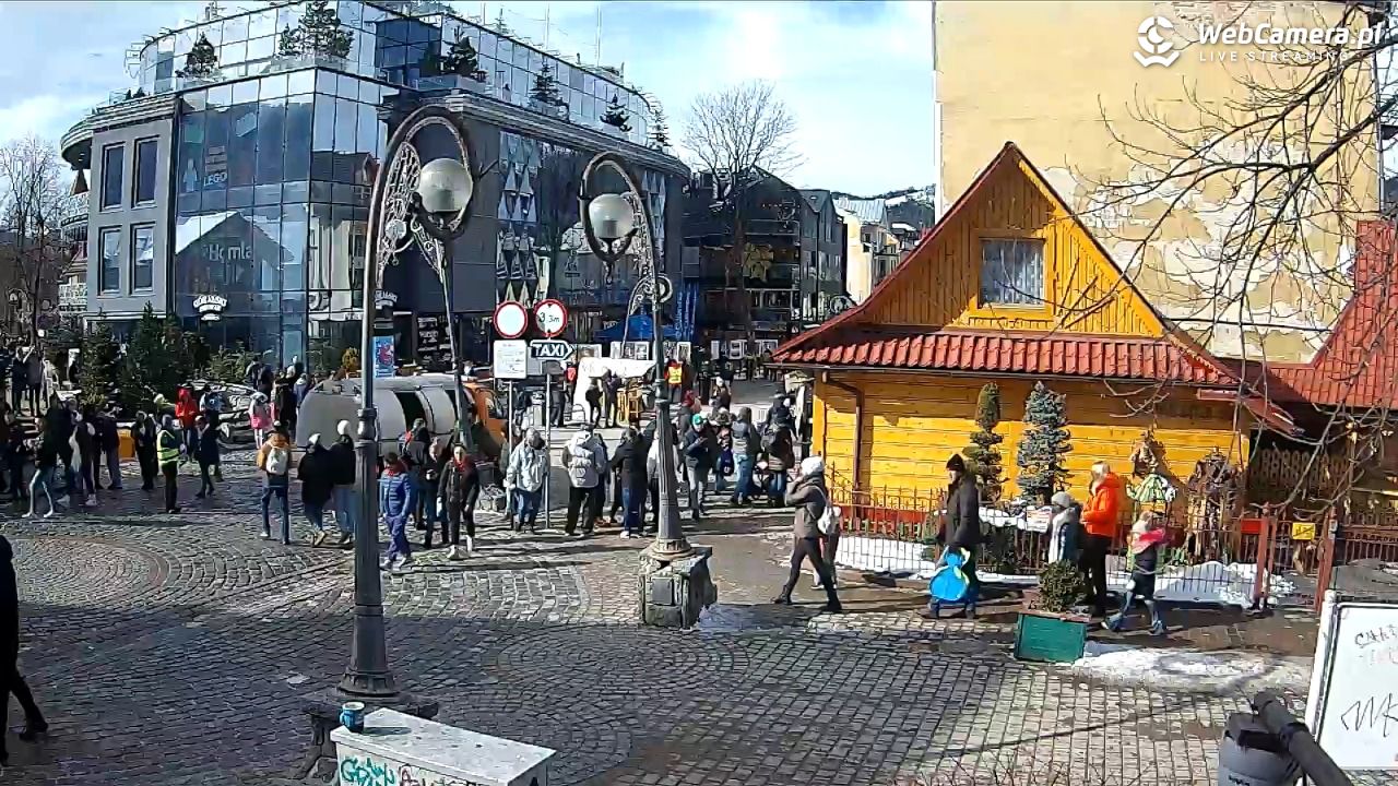 Widok na Krupówki w Zakopanem - 21 luty 2026, 11:48