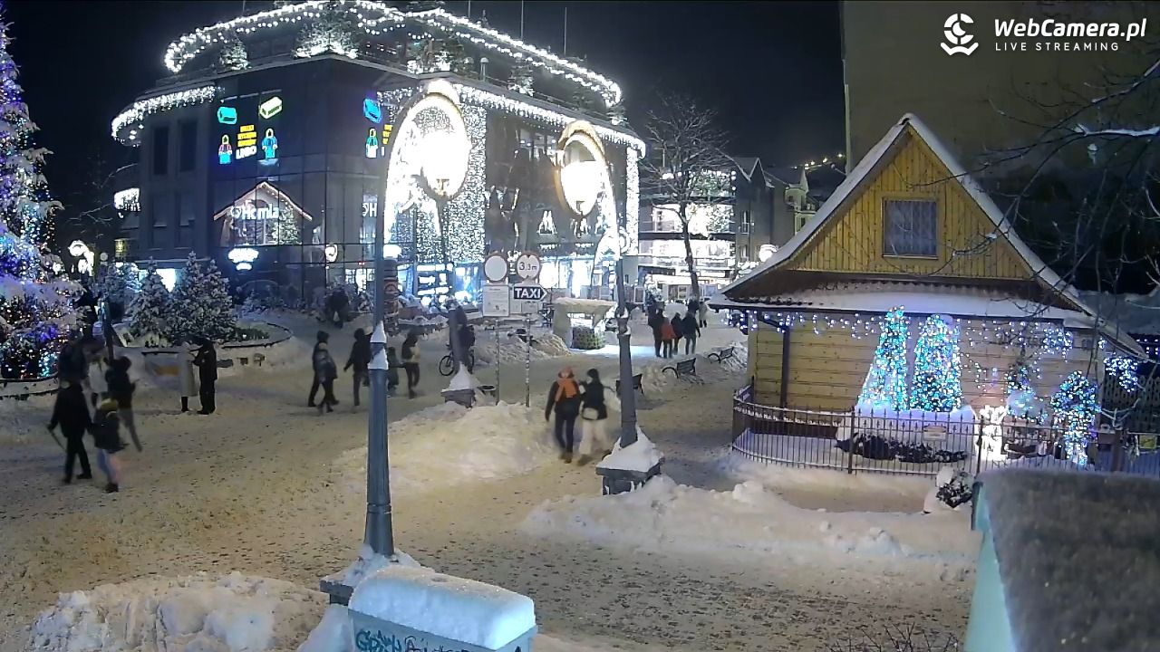 Widok na Krupówki w Zakopanem - 07 styczeń 2026, 19:47