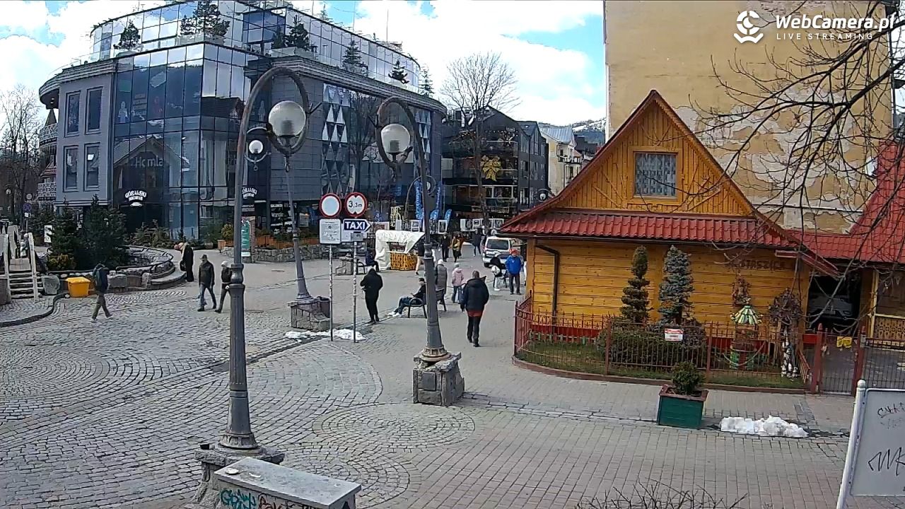 Widok na Krupówki w Zakopanem - 09 kwiecień 2026, 13:24