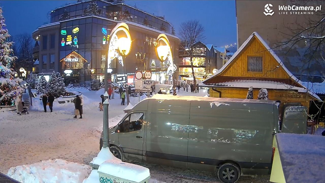 Widok na Krupówki w Zakopanem - 07 styczeń 2026, 16:20