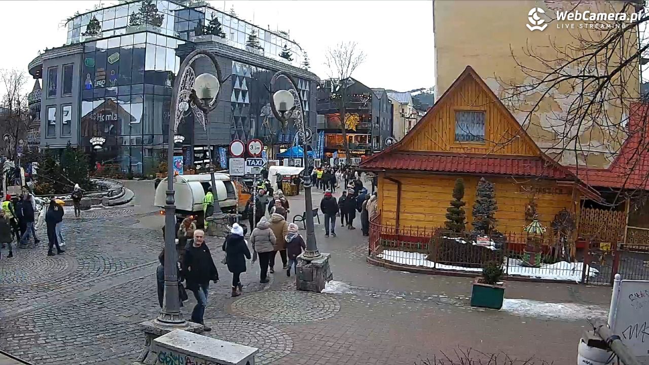 Widok na Krupówki w Zakopanem - 21 luty 2026, 15:36