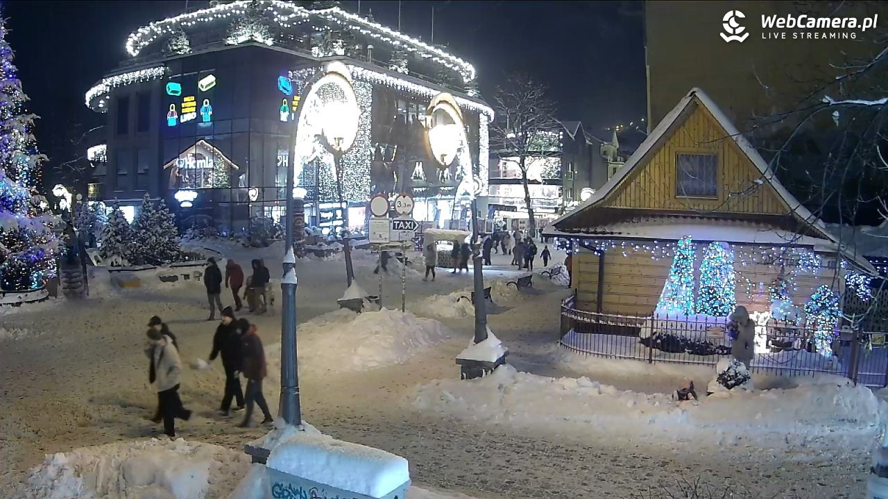 Widok na Krupówki w Zakopanem - 07 styczeń 2026, 20:22