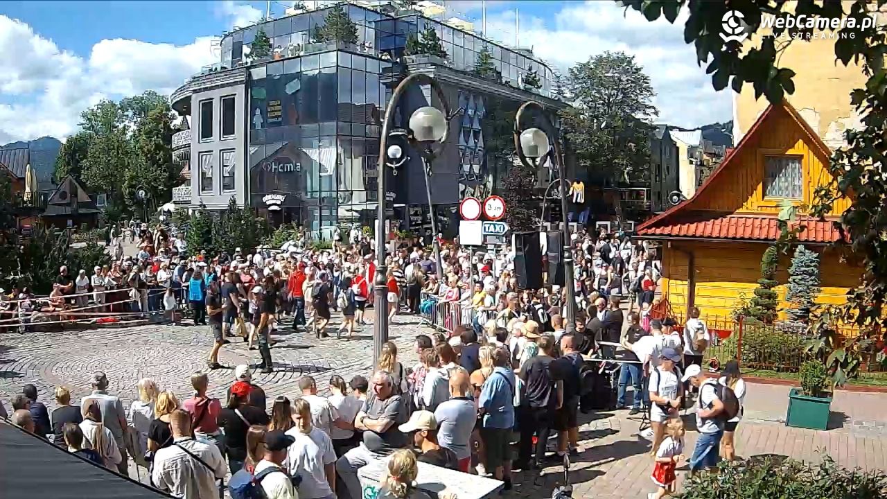 Widok na Krupówki w Zakopanem - 23 sierpień 2026, 11:54