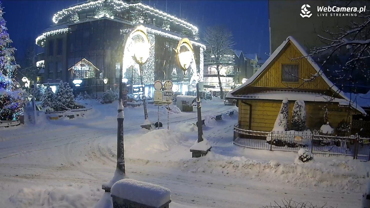 Widok na Krupówki w Zakopanem - 08 styczeń 2026, 07:02