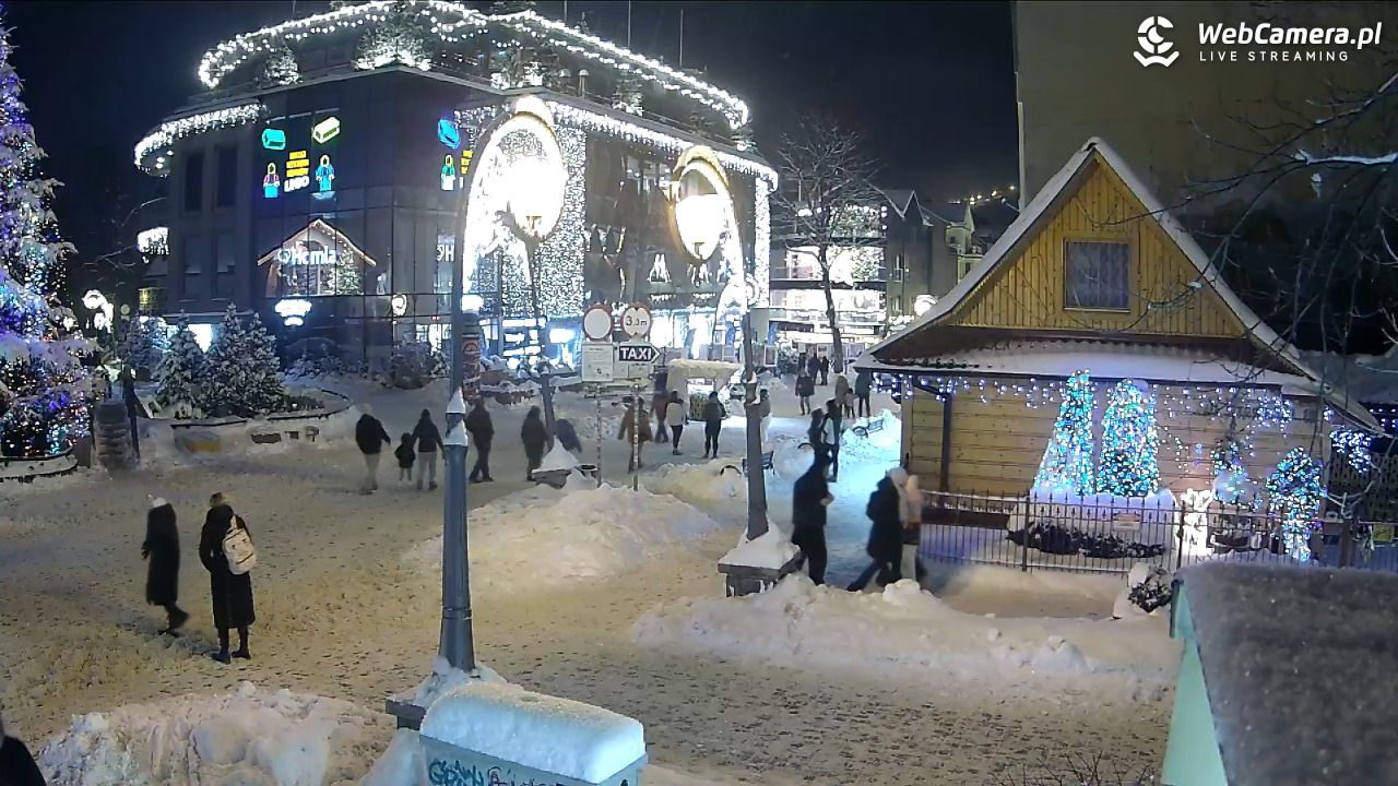 Widok na Krupówki w Zakopanem - 07 styczeń 2026, 19:27