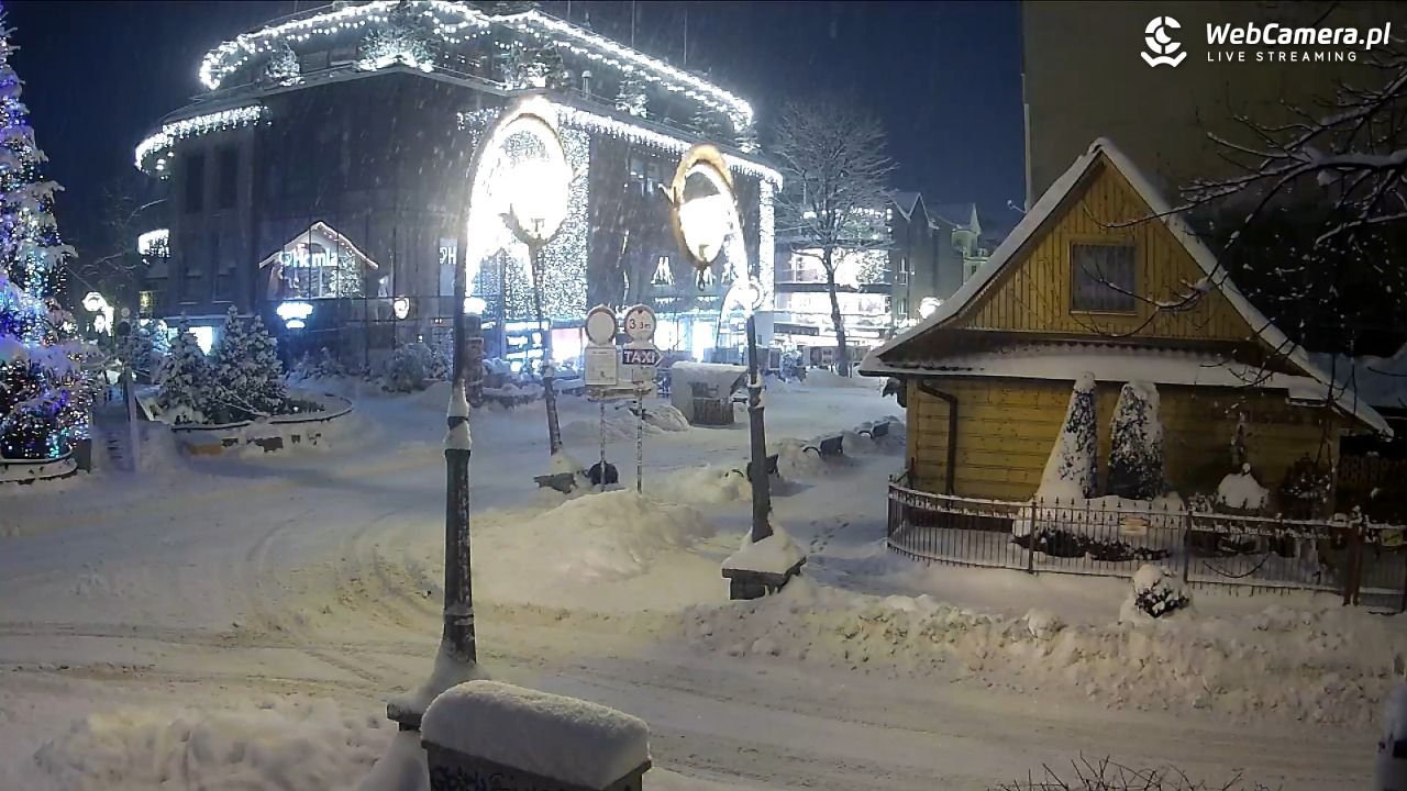 Widok na Krupówki w Zakopanem - 08 styczeń 2026, 06:47