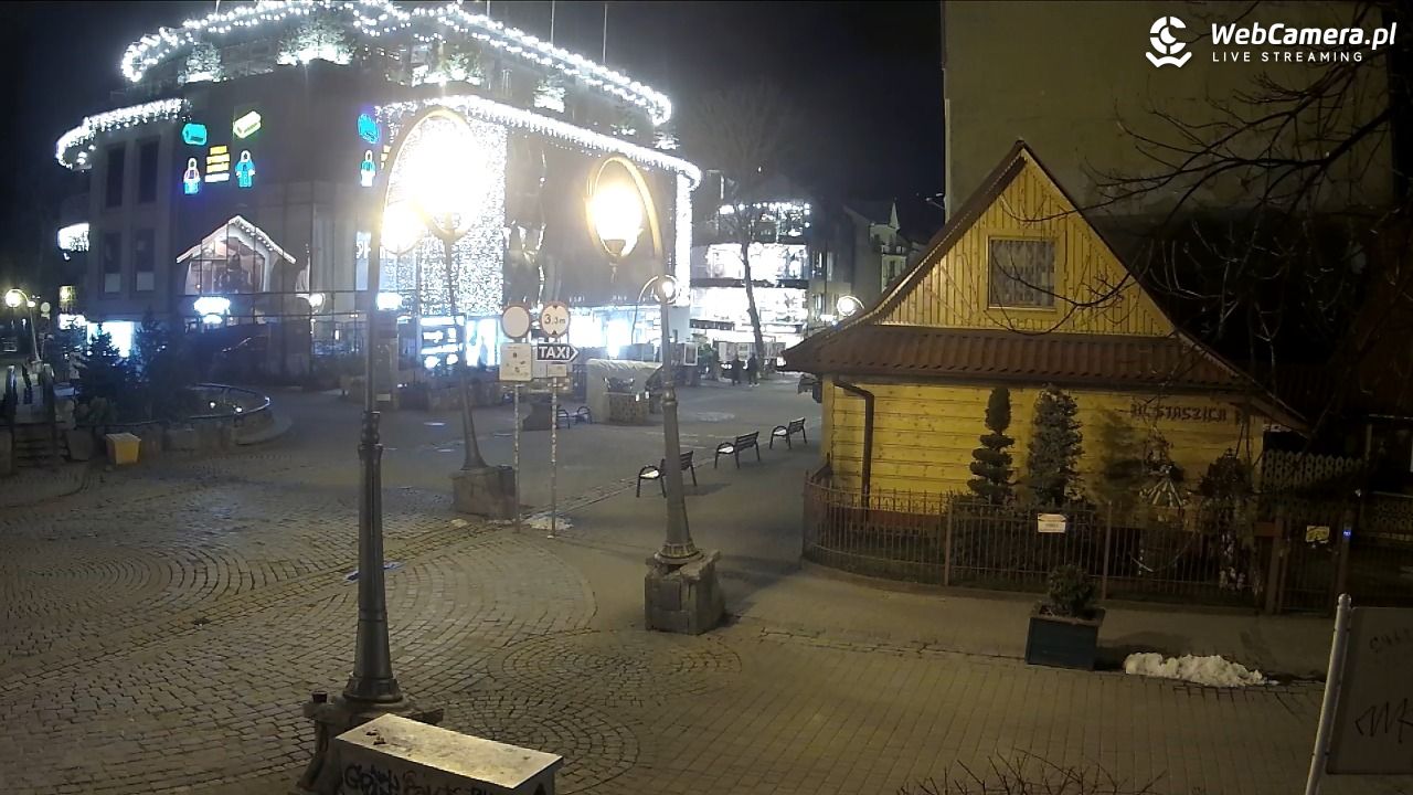 Widok na Krupówki w Zakopanem - 09 kwiecień 2026, 21:56