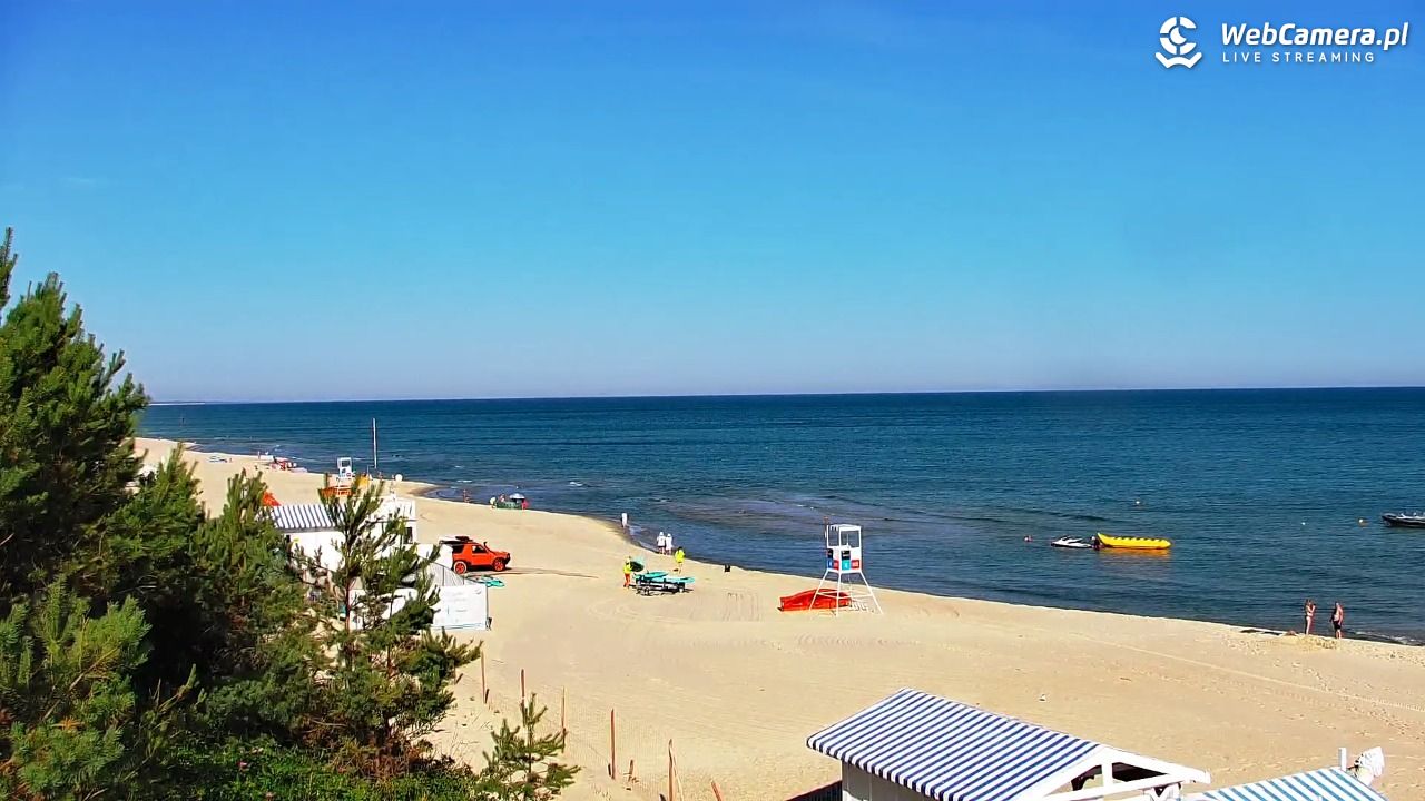 Krynica Morska - widok na plażę - 27 czerwiec 2026, 08:02