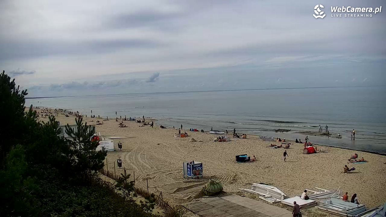 Krynica Morska - widok na plażę - 13 wresień 2025, 14:09