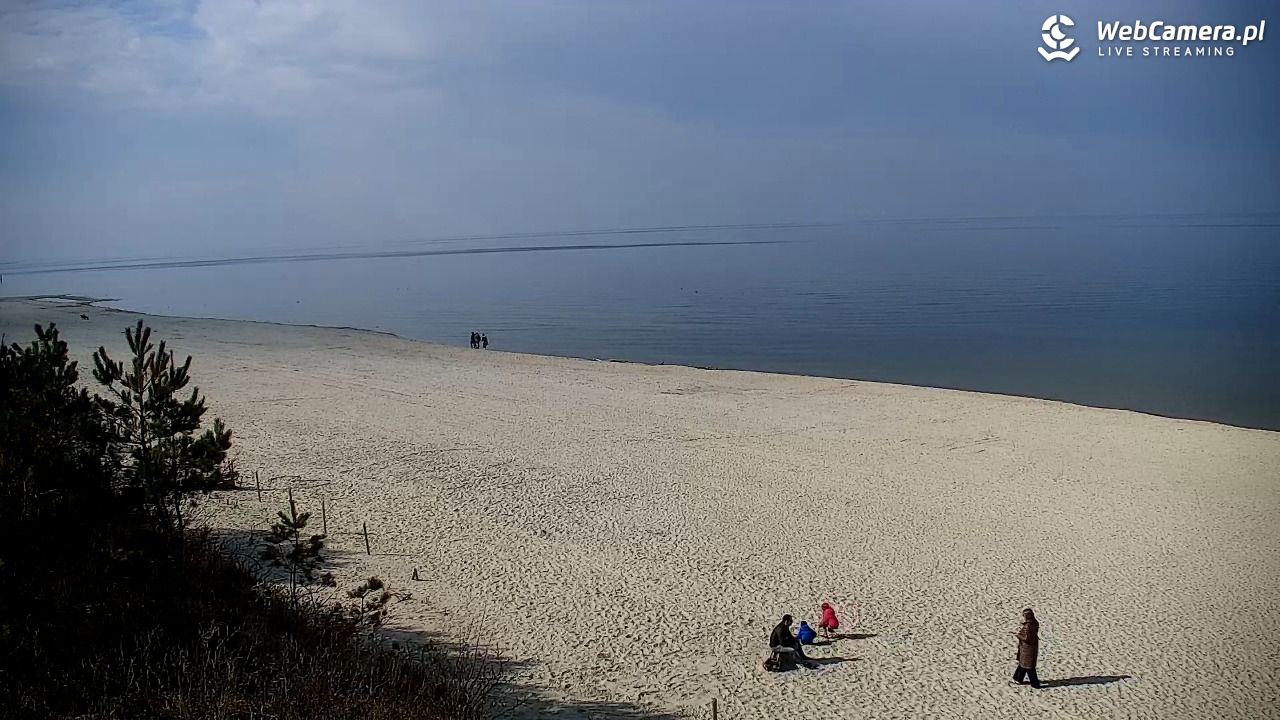 Krynica Morska - widok na plażę - 23 marzec 2026, 12:15