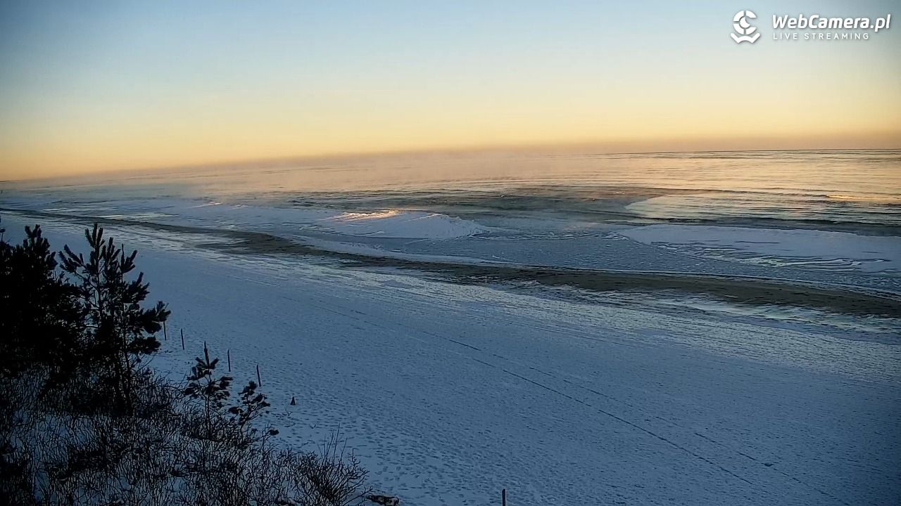Krynica Morska - widok na plażę - 03 luty 2026, 08:17