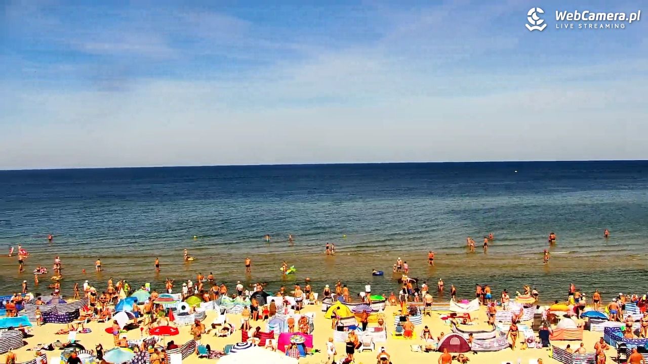 Krynica Morska - widok na plażę - 14 sierpień 2026, 11:41