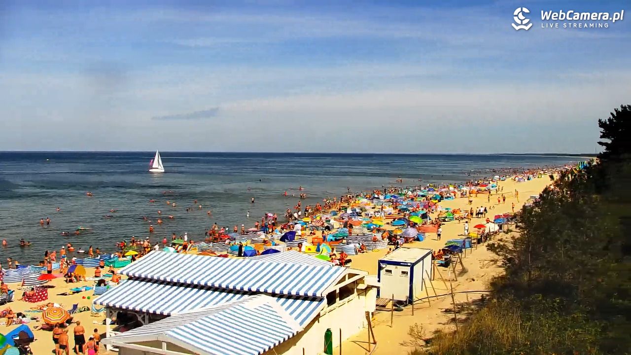 Krynica Morska - widok na plażę - 14 sierpień 2026, 13:33