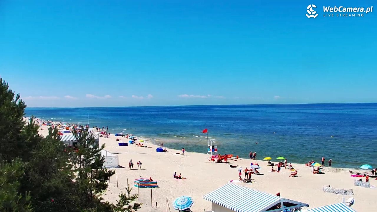Krynica Morska - widok na plażę - 26 czerwiec 2026, 13:00
