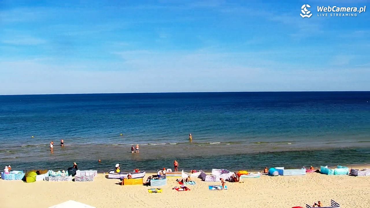 Krynica Morska - widok na plażę - 14 sierpień 2026, 09:50