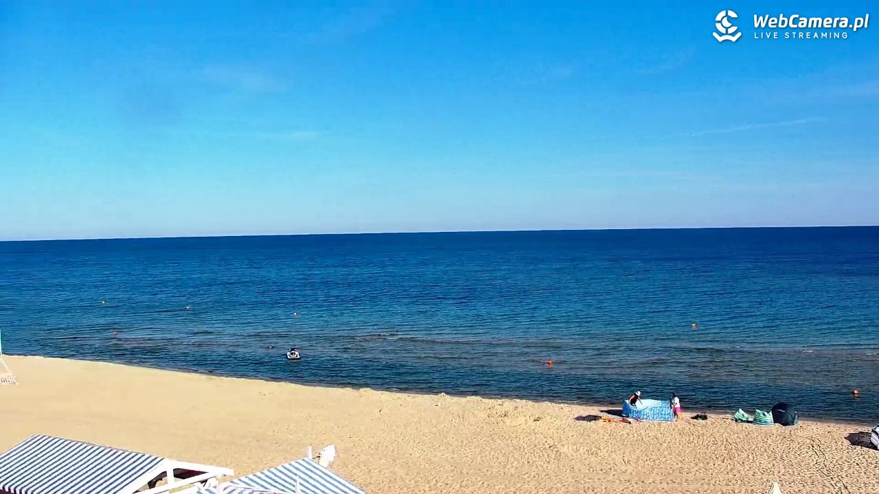 Krynica Morska - widok na plażę - 14 sierpień 2026, 08:16