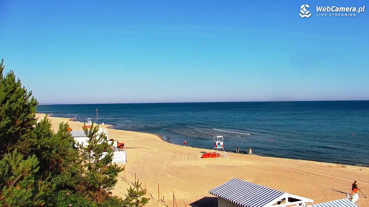 Krynica Morska - widok na plażę - 27 czerwiec 2026, 07:16