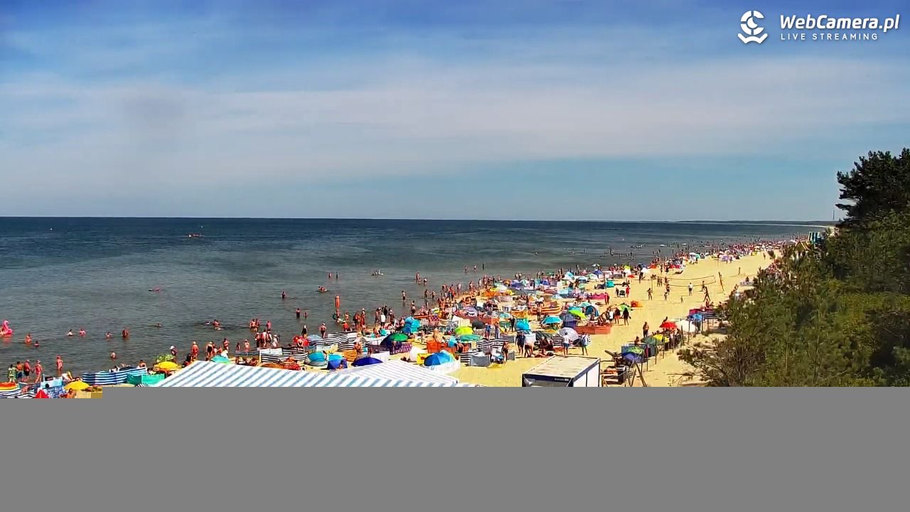 Krynica Morska - widok na plażę - 14 sierpień 2026, 12:06