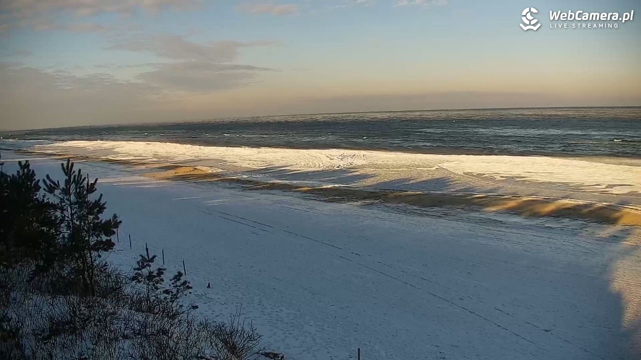 Krynica Morska - widok na plażę - 04 luty 2026, 09:18