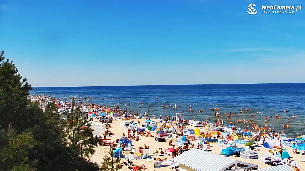 Krynica Morska - widok na plażę - 14 sierpień 2026, 12:29