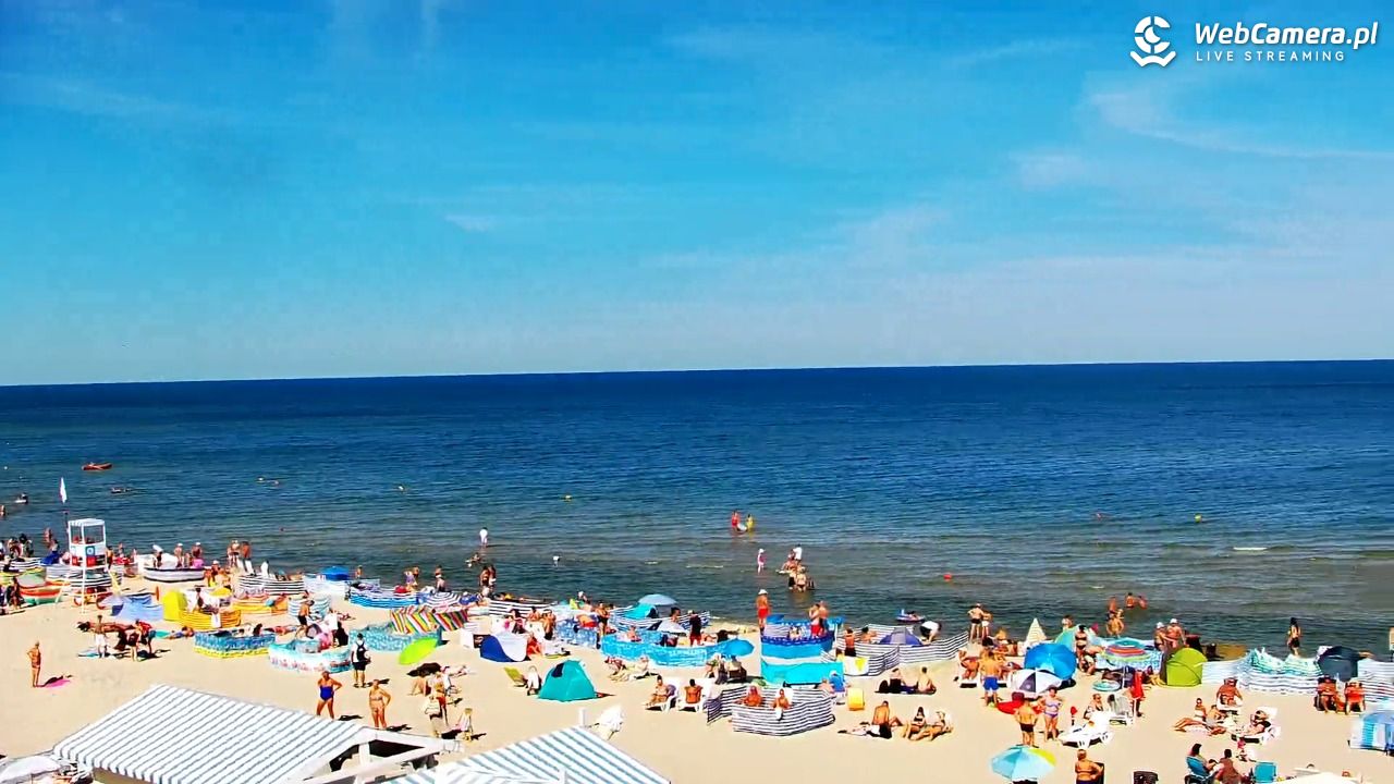 Krynica Morska - widok na plażę - 14 sierpień 2026, 10:53