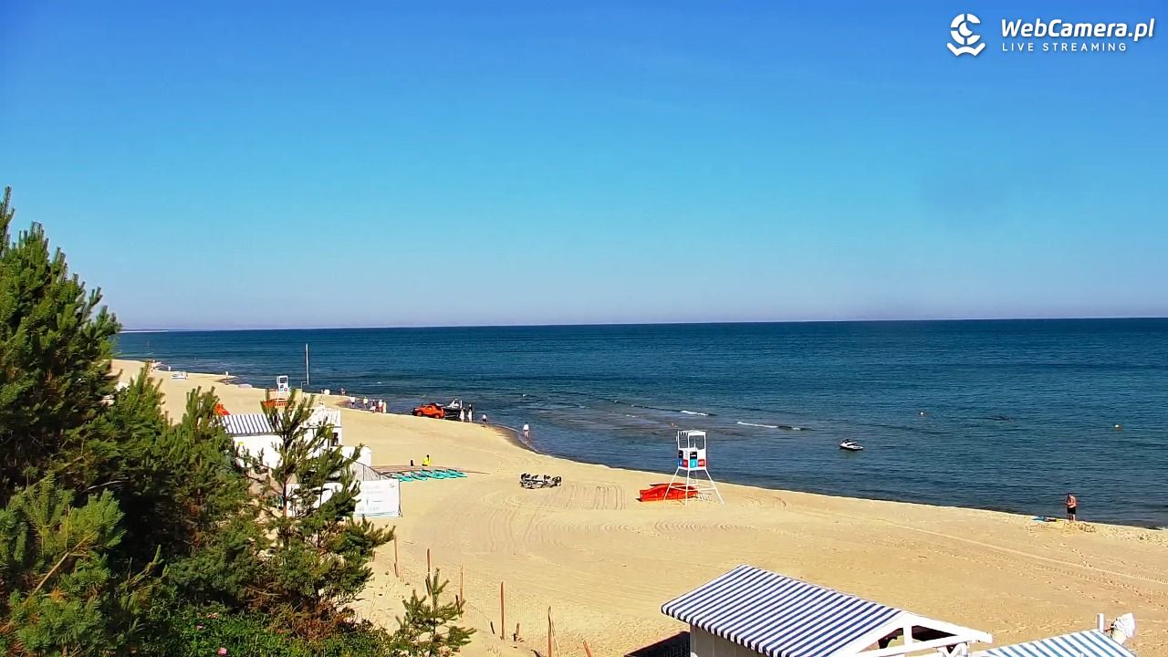 Krynica Morska - widok na plażę - 27 czerwiec 2026, 07:45