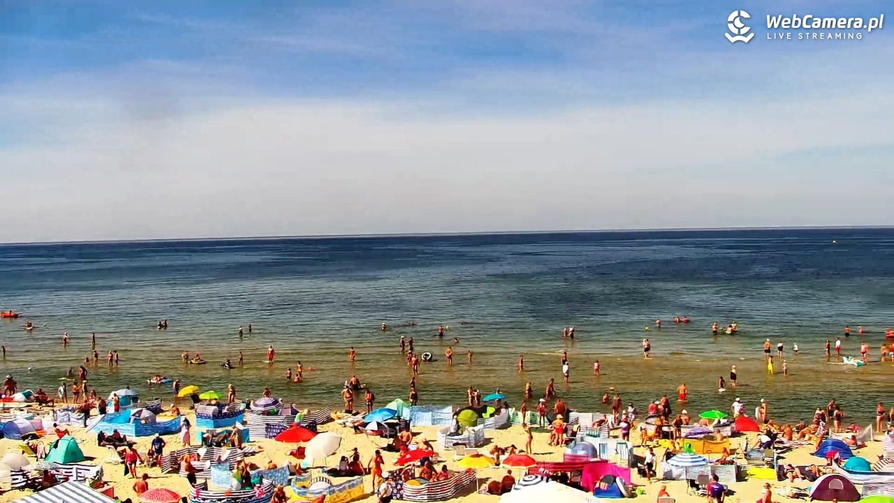 Krynica Morska - widok na plażę - 14 sierpień 2026, 14:16