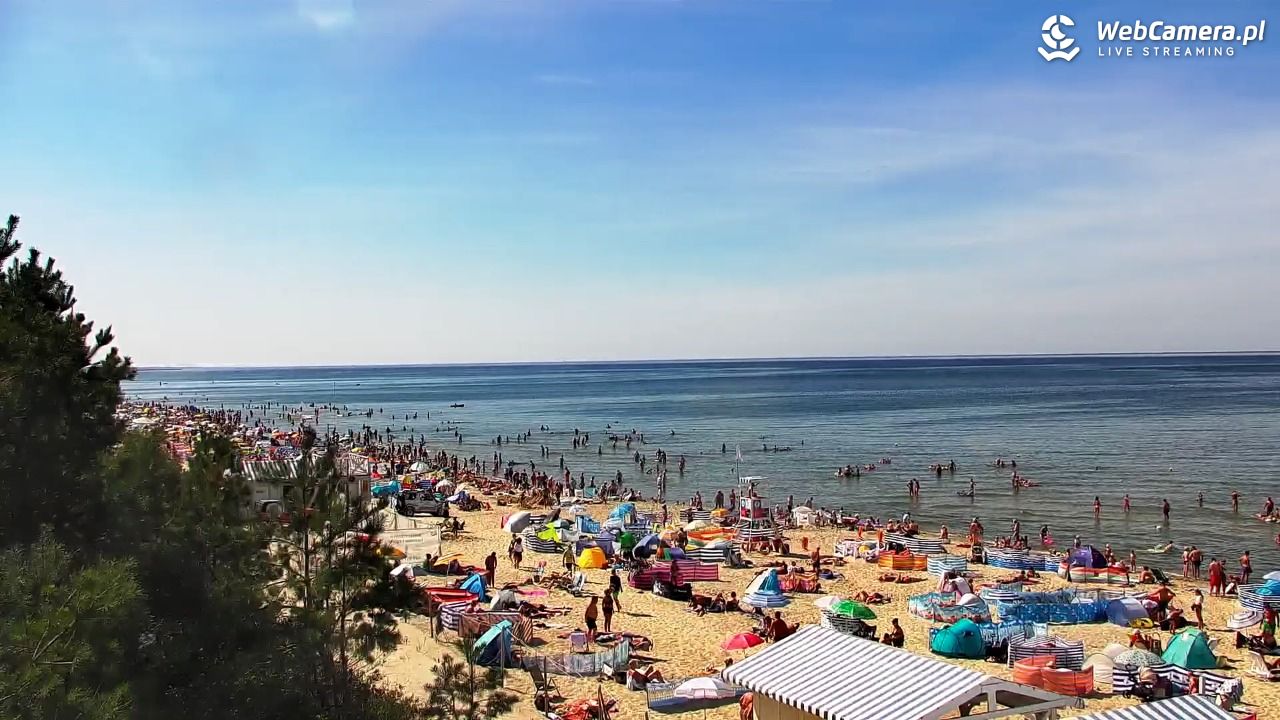 Krynica Morska - widok na plażę - 14 sierpień 2026, 14:37