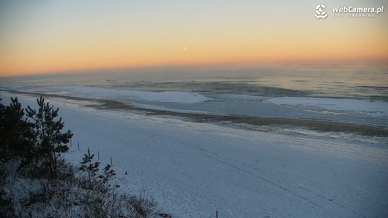 Krynica Morska - widok na plażę - 03 luty 2026, 07:45