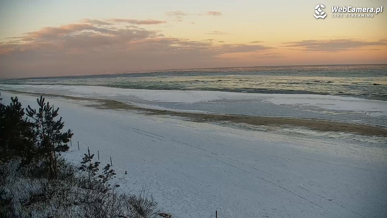 Krynica Morska - widok na plażę - 04 luty 2026, 07:47