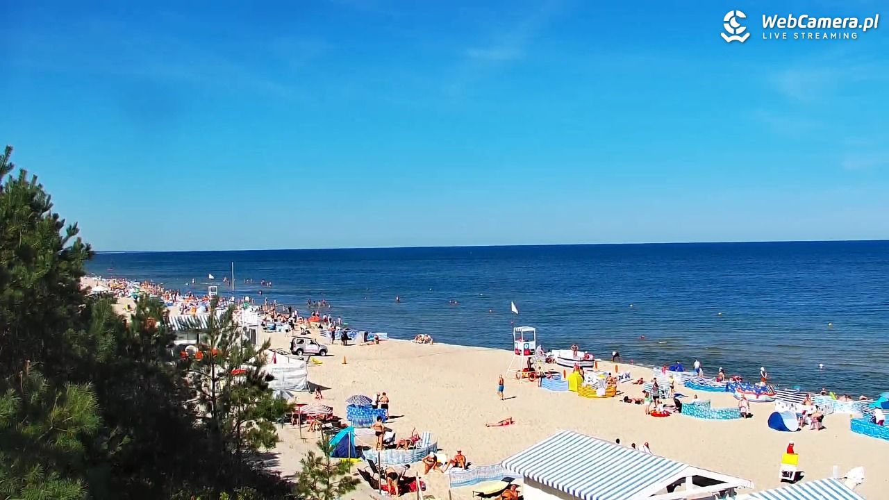 Krynica Morska - widok na plażę - 14 sierpień 2026, 10:18