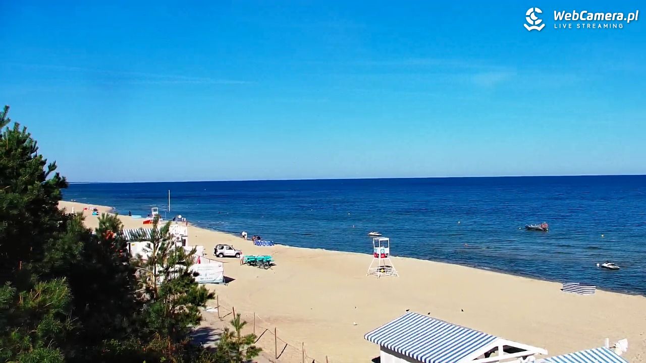 Krynica Morska - widok na plażę - 14 sierpień 2026, 08:41
