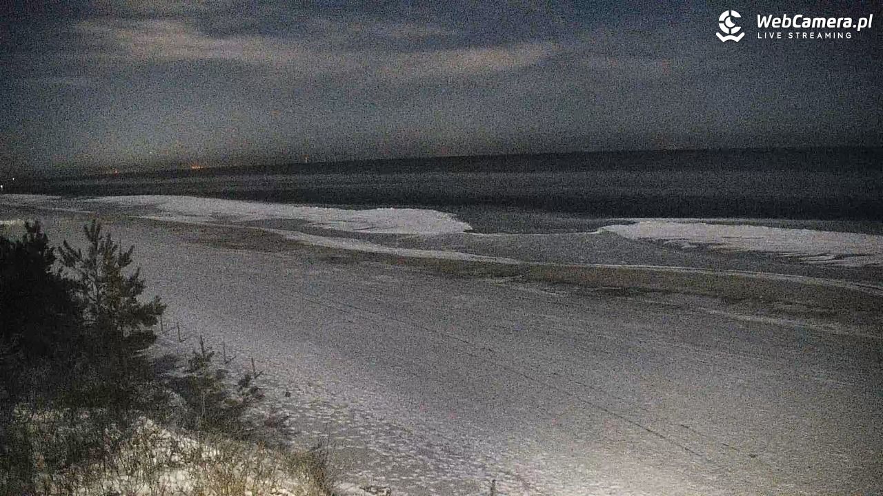 Krynica Morska - widok na plażę - 02 luty 2026, 20:43