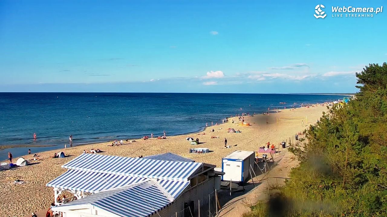Krynica Morska - widok na plażę - 30 sierpień 2026, 17:25