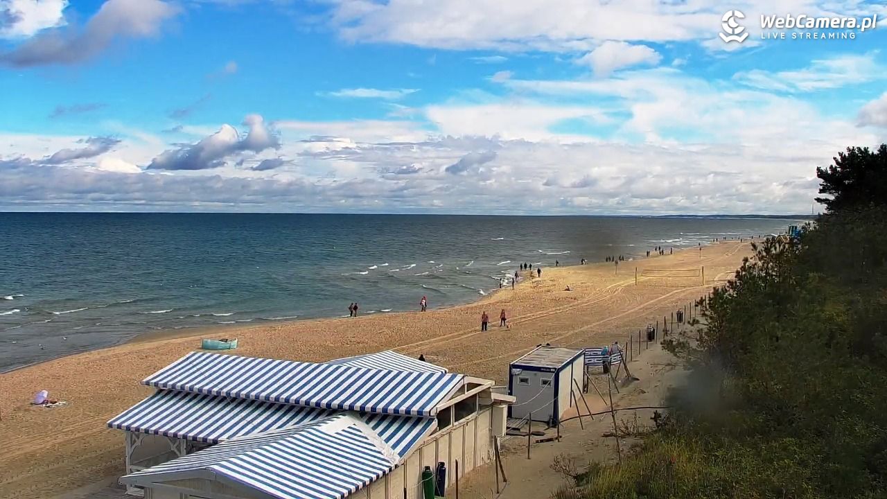 Krynica Morska - widok na plażę - 01 wresień 2026, 10:30
