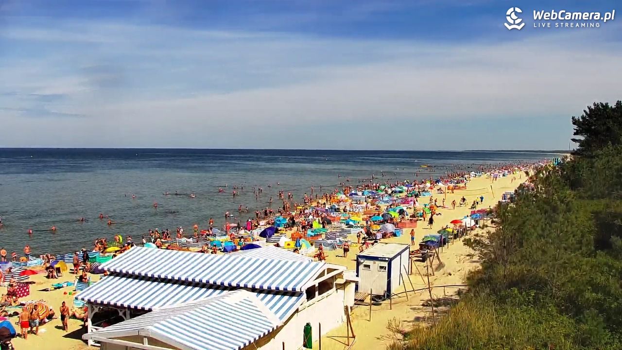 Krynica Morska - widok na plażę - 14 sierpień 2026, 13:04