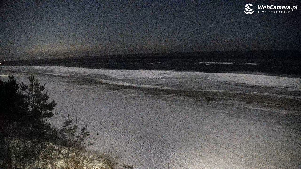 Krynica Morska - widok na plażę - 04 luty 2026, 03:21
