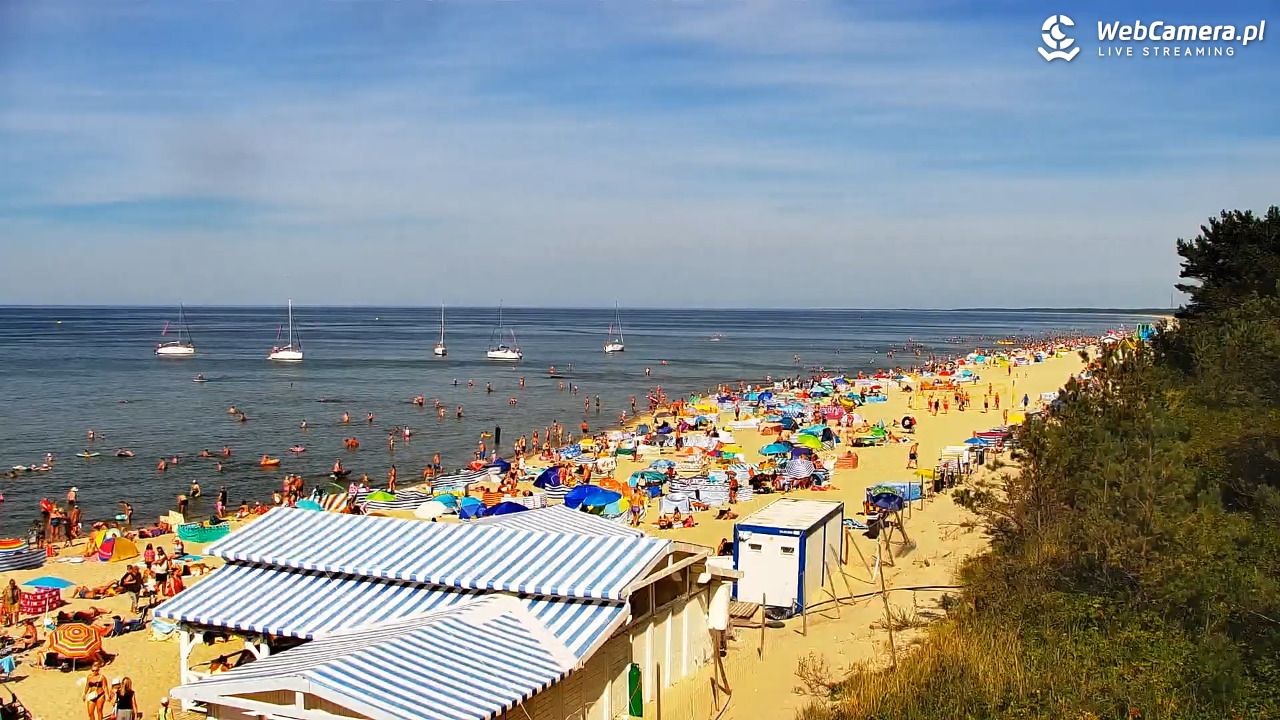 Krynica Morska - widok na plażę - 14 sierpień 2026, 15:01
