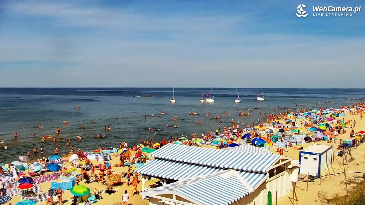 Krynica Morska - widok na plażę - 14 sierpień 2026, 14:28